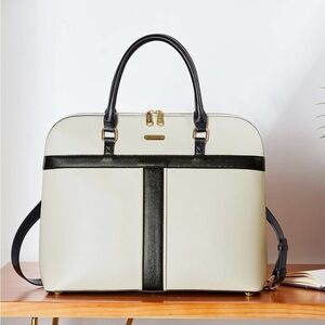 Telena Laptop Tote Bag for Women, 15.6 Inch Shoulder Tote Bag Leather Briefcase